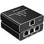 Qoltec unmanaged Gigabit PoE switch,  3*RJ45 PoE, 1*RJ45 uplink, USB-C power, aluminium