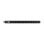 19" 1U toitepaneel, 12*CEE7/4 Schuko pesa, 1*CEE 7/7 Schuko pistik, 3500W, toitelüliti, alu., 2m, must