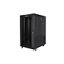 Lanberg 19" v2 free-standing rack cabinet, 22U/800*1000 with glass door (flat pack), LCD, black