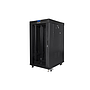 Lanberg 19" v2 free-standing rack cabinet, 22U/800*800 with glass door (flat pack), LCD, black