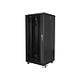 Lanberg 19" free-standing rack cabinet, 27U/600*600 with glass door (flat pack), black