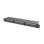Lanberg patch panel 1U 19", 24 port Cat.5E FTP with cable organizer shielded, black
