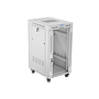 Lanberg 19" v2 free-standing rack cabinet, 22U/600*800 with glass door (flat pack), LCD, grey