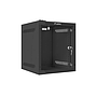 Lanberg 10" rack cabinet, wall-mount, 6U/280*310 with glass door, flat pack, black