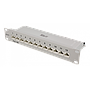 10" patch panel, 12*RJ45, CAT6A, STP, 1U, 10GBPS, metal, hall