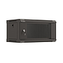 Lanberg wall-mounted rack 19" 4U/540*350mm with glass door, black, flatpack