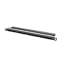 Lanberg 19" 0.5U 24 port patch panel, Cat.6 UTP with cable organizer, black