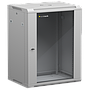 Netrack 19" wall-mount F-Line rack cabinet, 15U 600*450, glass door, gray, flat-pack