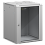 Netrack 19" wall-mount F-Line rack cabinet, 15U 600*600, glass door, gray, flat-pack