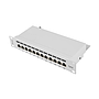 Lanberg 1U 10" 12-port patch panel Cat6 FTP with cable organizer, shilded, grey