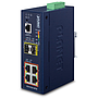 Planet L2+ industrial 4-port 10/100/1000T 802.3at PoE + 2-port 100/1000X SFP managed Ethernet switch