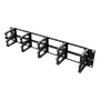  19" 2U kaablisuunaja, 10 loops & feedthrough, metall/plastik, must