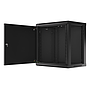 19" 12U Lanberg 600*450 rack cabinet (flat pack), with metal door, black