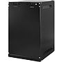 Toten wall cabinet 10" 6U 280*310, glass door, black. Flat pack.