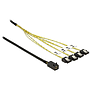 Delock cable Mini SAS HD SFF-8643 -> 4*SATA 7 Pin 0.5 m