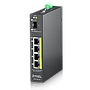 5  Port unmanaged PoE Switch, 120 Watt PoE, DIN Rail, IP30, 12-58V DC