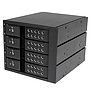 4 bay 3.5" SATA III/SAS II HDD aluminium trayless hot swap mobile rack backplane, 6Gbps