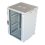 Toten 19" wall cabinet 18U, system Z, 600*600, glass door, white